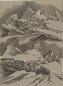 Meuse üzerinde buz kütleleri, Ocak 1809 Glaçons sur la Meuse en Janvier 1809 (nesne üzerindeki başlık) by David Pièrre Giottino Humbert de Superville (signed by artist)
