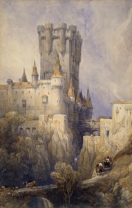 Alcazar, Segovia, İspanya, 1836 by David Roberts