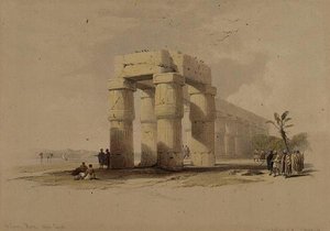 Luksor, Thebes, Yukarı Mısır, "Mısır ve Nubia"dan, Cilt 1 (litto) by David Roberts