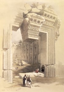 Baalbec, 7 Mayıs 1839, Louis Haghe (1806-85) pub tarafından oyulmuş 