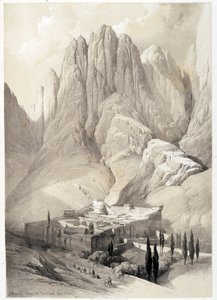 Saint Catherine Manastırı, çizim 19/02/1839, “The Holy Land”, Londra 1849. by David Roberts