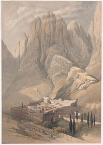 Horeb Dağı ile Aziz Catherine Manastırı by David Roberts