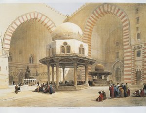 Mısır - 19. yüzyıl - Kahire - Sultan Hasan Camii - Avlu - David Roberts tarafından gravür by David Roberts