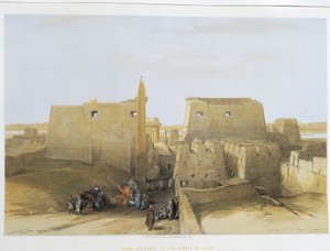 Mısır, Luksor Tapınağı, David Roberts tarafından gravür by David Roberts