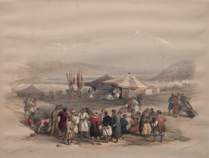 Hacılar Kampı, Jericho, 1839. by David Roberts