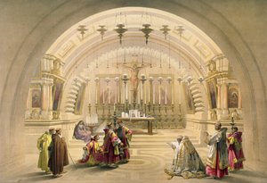 Kudüs, 10 Nisan 1839, Louis Haghe (1806-85) pub tarafından oyulmuş 
