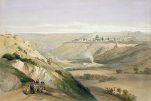 Kudüs, 5 Nisan 1839, Louis Haghe (1806-85) pub tarafından kazınmış 