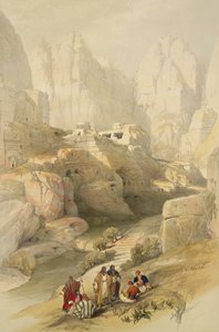 Petra, 10 Mart 1839, Louis Haghe (1806-85) pub tarafından oyulmuş 