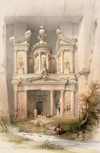 Petra, 7 Mart 1839, Louis Haghe (1806-85) pub tarafından oyulmuş 