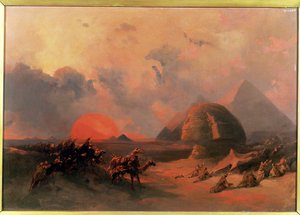 Simoon Yaklaşırken Çölün Hatırlanması by David Roberts