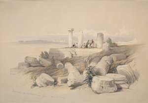 Tire yakınlarında Om El Hamed Adlı Harabeler, 1839. by David Roberts