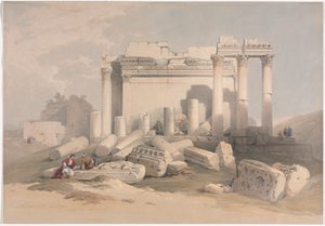 Baalbec Tapınağı Doğu Portiko Harabeleri by David Roberts