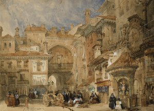Viva Rambla Kapısı, Granada, 1834 by David Roberts