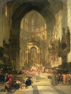 SS Kilisesi'nin Yüksek Sunağı. Giovanni e Paolo, Venedik (kağıt üzerine suluboya) by David Roberts