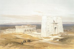 Edfu Tapınağı, David Roberts tarafından, gravür by David Roberts
