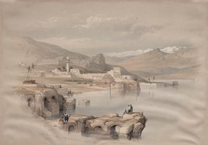 Tiberias, Surlardan, Uzakta Güvenlik, 1839. by David Roberts