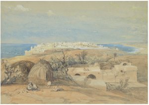 Kuzeye bakan Yafa manzarası by David Roberts