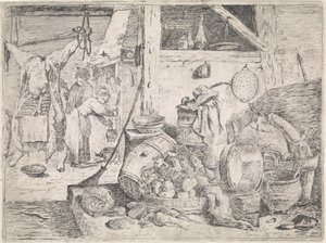 mutfak iç by David Teniers (II) (attributed to)