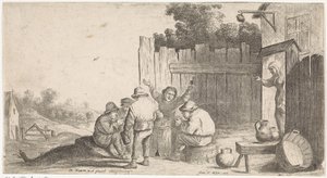 Bir ton civarında beş çiftçi Açık hava türü sahneleri (dizi adı) by David Teniers (II) (attributed to workshop of)