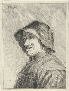 Sola başında şapkalı çiftçi by David Teniers (II)
