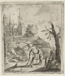 Falcı ile manzara by David Teniers (II)