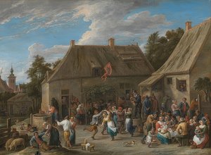 Çiftçi fuarı. 1665 civarında by David Teniers the Elder