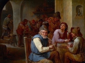 Köy barında. 1660 civarında by David Teniers the Elder