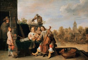 Aile ile Otoportre, c. 1645 by David Teniers the Younger