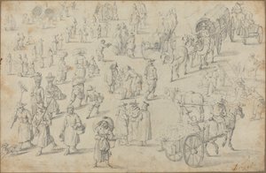 Piyasa Rakamları Çalışmaları by David Teniers the Younger