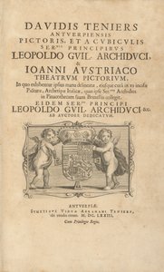 Başlık sayfası Theatrum Pictorium by David Teniers the Younger