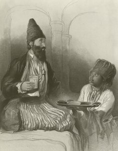 Bir Pers Prensi, Kölesi Ona Şerbet Getiriyor by David Wilkie