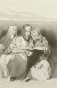 Hebrew Women Reading the Scriptures at Jerusalem  by David Wilkie
