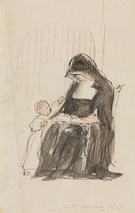 Rahibe Bir Çocuğa Okuma, 1835. by David Wilkie