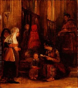 Kilisede Yedi Figür by David Wilkie