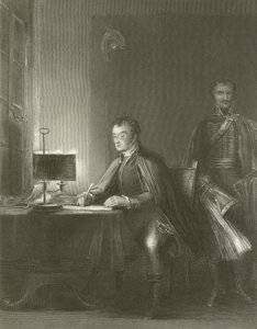 Wellington Dükü Gönderilerini Yazıyor by David Wilkie