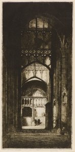 Gloucester Katedrali İç (gravür)