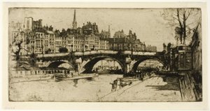 Pont Neuf, Paris Setinden bir tabak by David Young Cameron