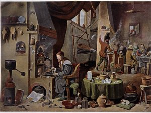 17. yüzyılda bir simya laboratuvarı - David Téniers the Younger