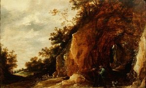 Gezginlerle Manzara (bir çift) by David Teniers the Younger