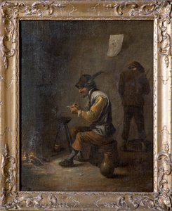 Bir iç mekanda köylüler (tuval üzerine yağlıboya) by David Teniers the Younger