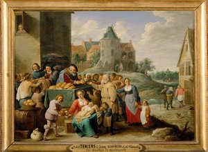 Yedi Merhamet Eylemi - Açları Beslemek ... by David the Younger Teniers