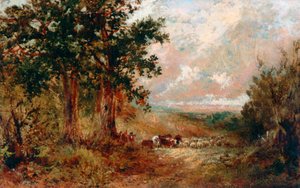 Bir Warwickshire Lane (tuval üzerine yağlı boya)