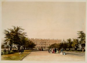Doğu Cephesi ve Büyük Çeşme Bahçesi, Hampton Court (kağıt üzerine suluboya)