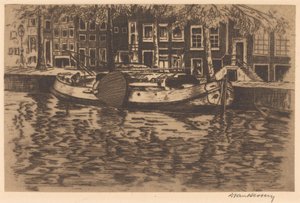 Demirli yelkenli ile kanal by David van Hessen (signed by artist)