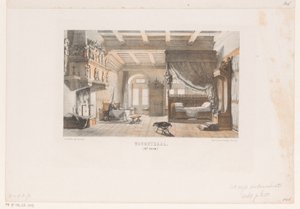 Kale salonu, 13. yüzyıl kale salonu. (13. yüzyıl) (nesne üzerindeki başlık) by David van der Kellen