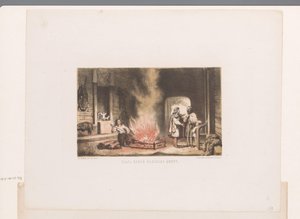 Bir Sakson çiftliğinin içi Bir Saxische Hoeve Salonu (nesne üzerindeki başlık) by David van der Kellen