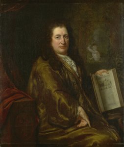 Caspar Commelin'in portresi, kitapçı, gazete yayıncısı ve 1693'te Amsterdam'ın 'Beschrijvinghe van Amsterdam' resmi tarihinin yazarı by David van der Plas