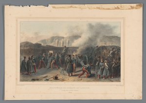 Beschieting van de Citadel, 1832 İhlal pili iş başında (nesne üzerinde başlık) Raffet tarafından Antwerp Kalesi kuşatması sırasında doğadan yapılmış çizimler (nesne üzerinde seri başlığı)