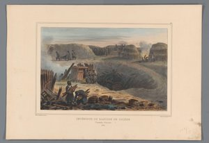 Militairten binnen een kalesi, 1832 Toledo Burcu'nun İç Mekanı (nesne üzerine başlık) Raffet tarafından Antwerp Kalesi kuşatması sırasında doğadan yapılan çizimler (nesne üzerine seri başlığı) by Denis Auguste Marie Raffet