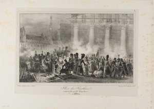 Place du Pantheon, 22-23 Aralık Gecesi, 1830 by Denis Auguste Marie Raffet